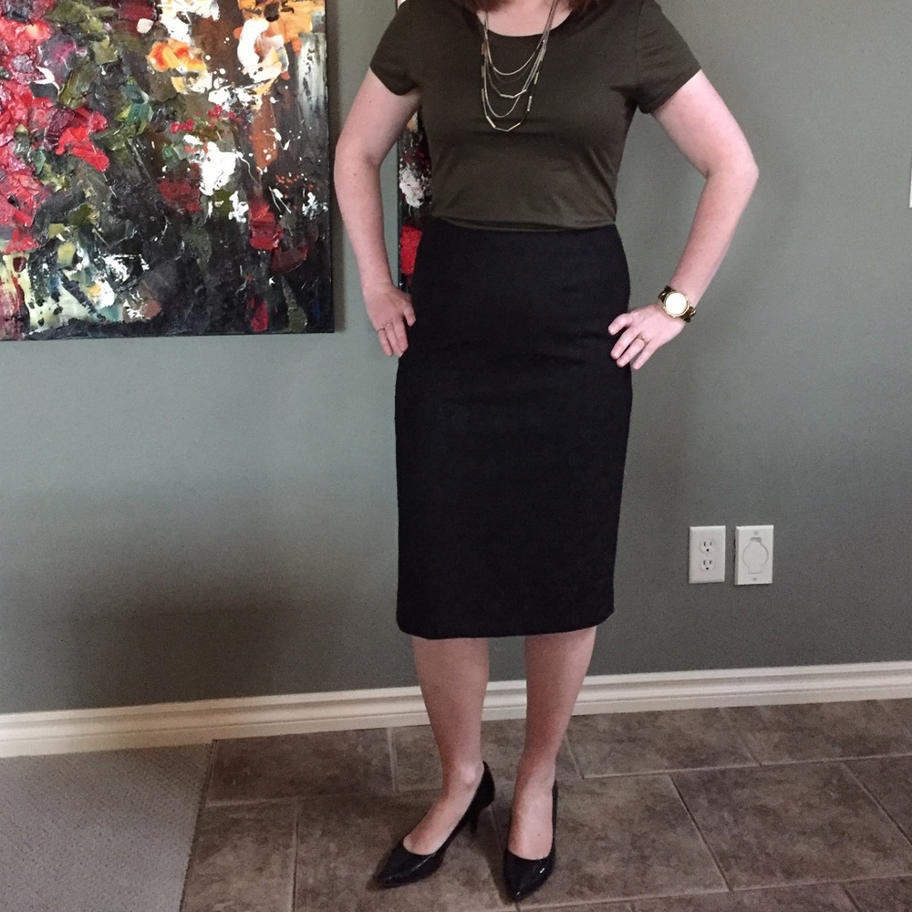 Scapa Lauren Perre Black Lace Pencil Skirt